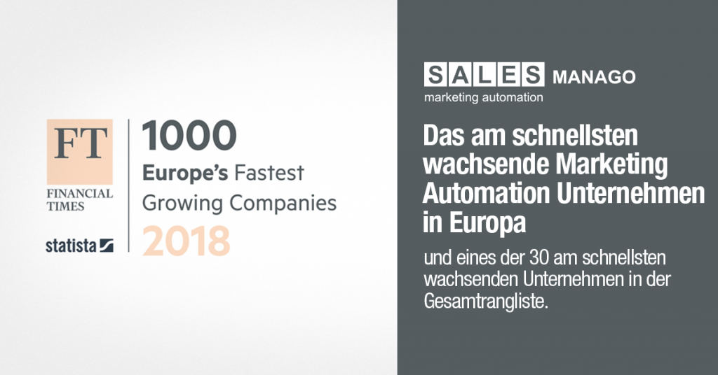 FT1000: SALESmanago – die am schnellsten wachsende europäische Marketing Automation Plattform